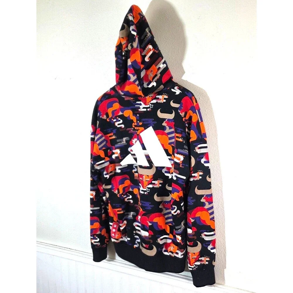 Adidas Chinese New Year Hoodie Mens Small Year of the Ox Graphic Pullover